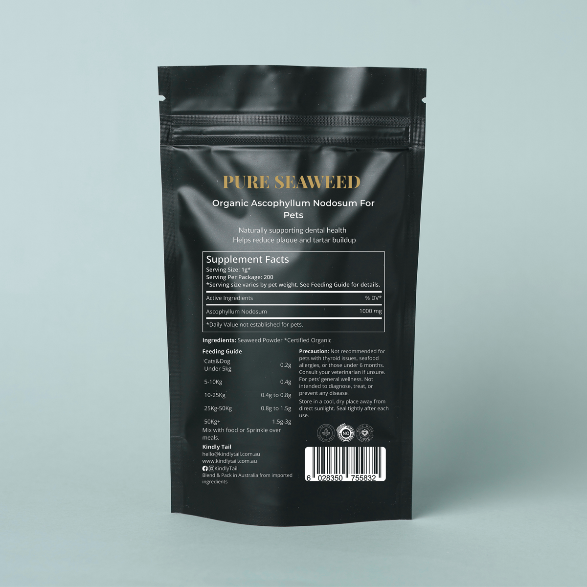 Kindly Tail Pure Seaweed Dental Powder for Dogs & Cats